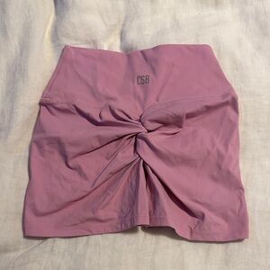 Pink scrunch shorts